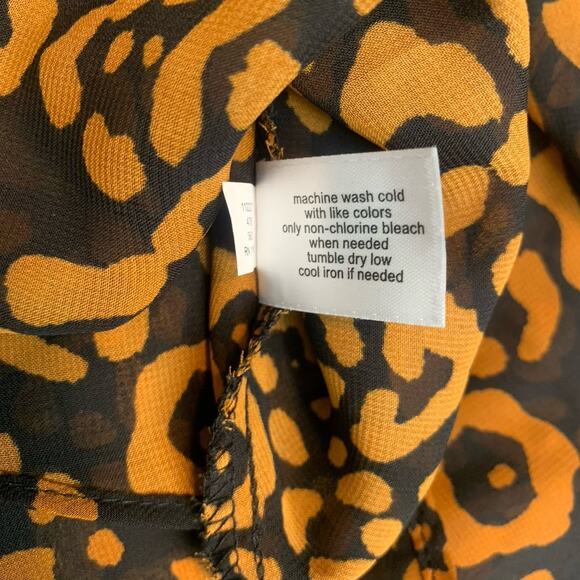 Lane Bryant Top Womens 28 Animal Print Sleeveless Blouse Flowy Tank‎ V-Neck - Picture 6 of 8